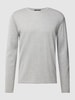 Cinque Gebreide pullover met ribboorden, model 'Vallie' Zilver