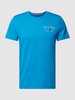Tommy Hilfiger T-shirt met labelprint Koningsblauw