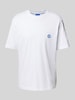 Hugo Blue T-Shirt mit Logo-Badge Modell 'Niley' Weiss