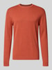 Tom Tailor Regular fit gebreide pullover van zuiver katoen Oranje
