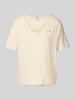 Tommy Hilfiger Regular fit T-shirt van puur katoen Zand