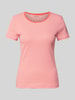 Montego T-shirt in riblook Lichtrood