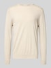 Profuomo Pullover aus Merinowolle mit Rundhalsausschnitt Beige