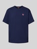 Scotch & Soda T-shirt z wyhaftowanym logo Ciemnoniebieski