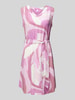 QS Knielanges Kleid mit Bindegürtel Pink