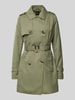 Zero Trenchcoat met tailleriem Kaki