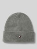 Tommy Hilfiger Beanie van puur kasjmier Lichtgrijs gemêleerd