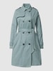 s.Oliver RED LABEL Trenchcoat met platte kraag Rookblauw