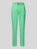 More & More Stoffen broek in effen design met riem Lichtgroen