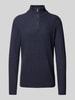 MCNEAL Gebreide pullover met schipperskraag Donkerblauw