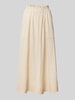 YAS Spódnica lniana z elastycznym pasem model ‘FLAXY’ Beżowy