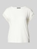 comma T-shirt z haftem angielskim Złamany biały