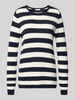 Christian Berg Woman Grof gebreide pullover Donkerblauw