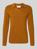 Lindbergh Relaxed fit pullover met structuurmotief Camel