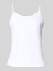 ZABAIONE Trägertop mit V-Ausschnitt Modell 'Ma44riee' Weiss