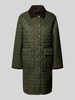 Barbour Regular fit gewatteerde mantel met drukknopen Olijfgroen