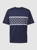 Michael Kors T-shirt met blokstrepen, model 'EMPIRE STRIPE' Donkerblauw