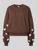 ONLY Regular Fit Sweatshirt aus Baumwoll-Mix Modell 'MACY' Schoko