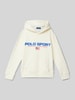 Polo Sport Hoodie met labelprint Ecru