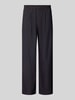 REVIEW Straight Leg Bundfaltenhose mit elastischem Bund Black