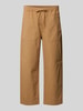 MAISON KITSUNÉ Straight Fit Stoffhose aus Baumwolle Beige