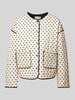 ICHI Jacke mit Knopfleiste und Eingrifftaschen Modell 'MALINI' Beige