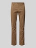 ALBERTO Stoffen broek met Franse steekzakken, model 'Lou' Beige