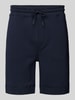 BOSS Orange Regular fit sweatshorts van puur katoen Donkerblauw