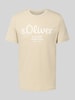 s.Oliver RED LABEL Regular Fit T-Shirt aus reiner Baumwolle Beige
