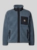 Carhartt Work In Progress Sherpa Jacket mit Stehkragen Modell 'PRENTIS' Rauchblau