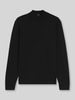 BOSS Regular Fit Pullover aus reiner Schurwolle Modell 'Bjarno' Black