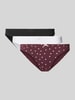 Jake*s Casual Slip aus Baumwoll-Mix im 3er-Pack Pflaume