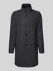 Marc O'Polo Regular fit lange wollen jas met gewatteerde inzet Antraciet