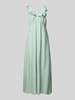 moves Maxi-jurk met volants, model 'Leanna' Rietgroen