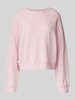 QS Oversized sweatshirt met structuurpatroon, model 'Bubble' Roze