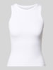 REVIEW Tanktop mit Feinripp Weiss