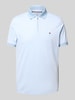 Tommy Hilfiger Regular Fit Poloshirt aus Baumwoll-Mix Hellblau