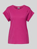 Jake*s Casual T-Shirt mit Rundhalsausschnitt Fuchsia Melange