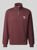 Lacoste Sweatshirt mit Stehkragen Modell 'HERITAGE' Bordeaux