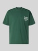 ANOTHER COTTON LAB T-shirt z nadrukiem i okrągłym dekoltem Ciemnozielony