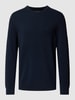 Marc O'Polo Strickpullover mit Label-Stitching Marine