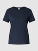 comma Casual Identity T-Shirt mit Rundhalsausschnitt Marine