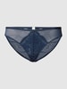 Esprit Slip mit Spitzenbesatz Marineblau