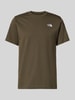 The North Face Regular Fit T-Shirt aus Baumwoll-Mix Modell 'EVOLUTION' Oliv