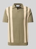 SELECTED HOMME Poloshirt met V-hals, model 'MATTIS' Olijfgroen gemêleerd