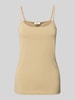 s.Oliver RED LABEL Slim Fit Trägertop aus Baumwoll-Mix Sand