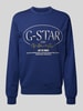 G-Star Raw Sweatshirt met labelprint Bleu