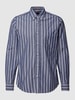 BOSS Orange Regular fit vrijetijdsoverhemd met streepmotief, model 'Rickert' Donkerblauw