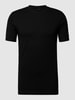 Drykorn T-Shirt mit geripptem Rundhalsausschnitt Modell 'ANTON' Black