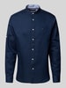 Tommy Hilfiger Regular fit vrijetijdsoverhemd van een mix van katoen en linnen Marineblauw